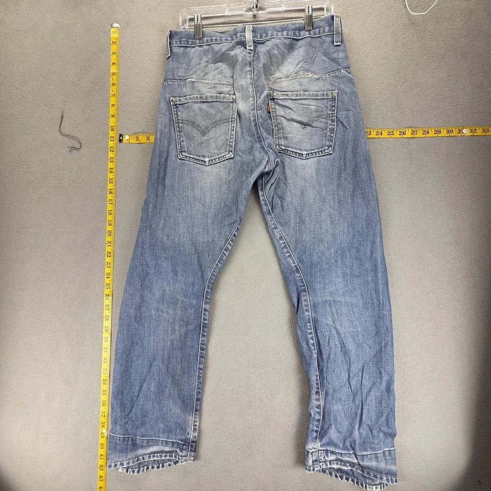 Vintage Levis Engineered Jeans Mens 30x30 Blue Twisted Button Fly Light Wash